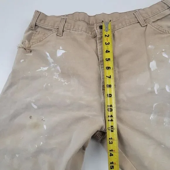 Vintage‎ Y2k Dickies Distressed Workwear Pants Sun Fade Fits 34x29 Tagged 38x30 - Picture 12 of 13